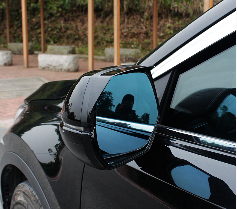 for Honda CRV CR-V 2017 18-21 Black Rear View Mirror Rain Eyebrows Frame Trim