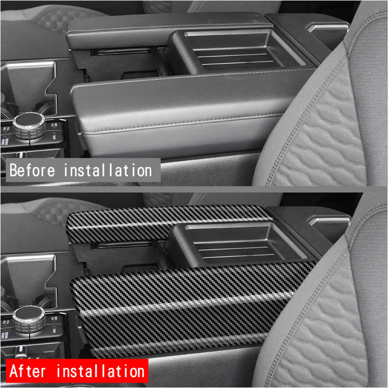 Carbon Fiber Central Storage Box Decor Cover Fit for Tundra 2022 2023 v