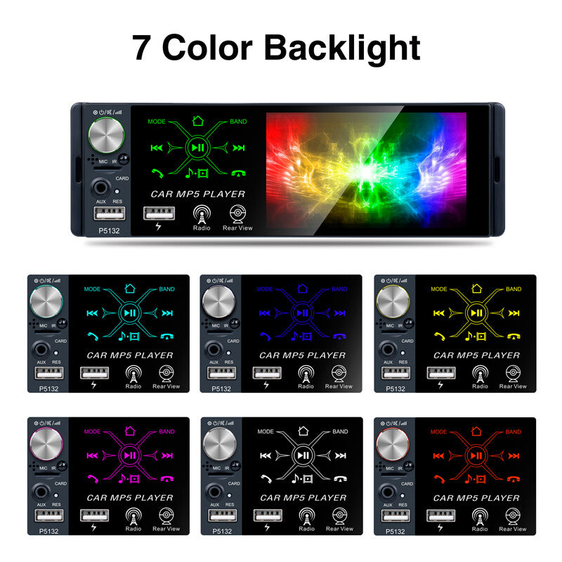4.1 Touchscreen Single DIN Car Stereo Radio, HD MP5 Player, Bluetooth FM Radio n