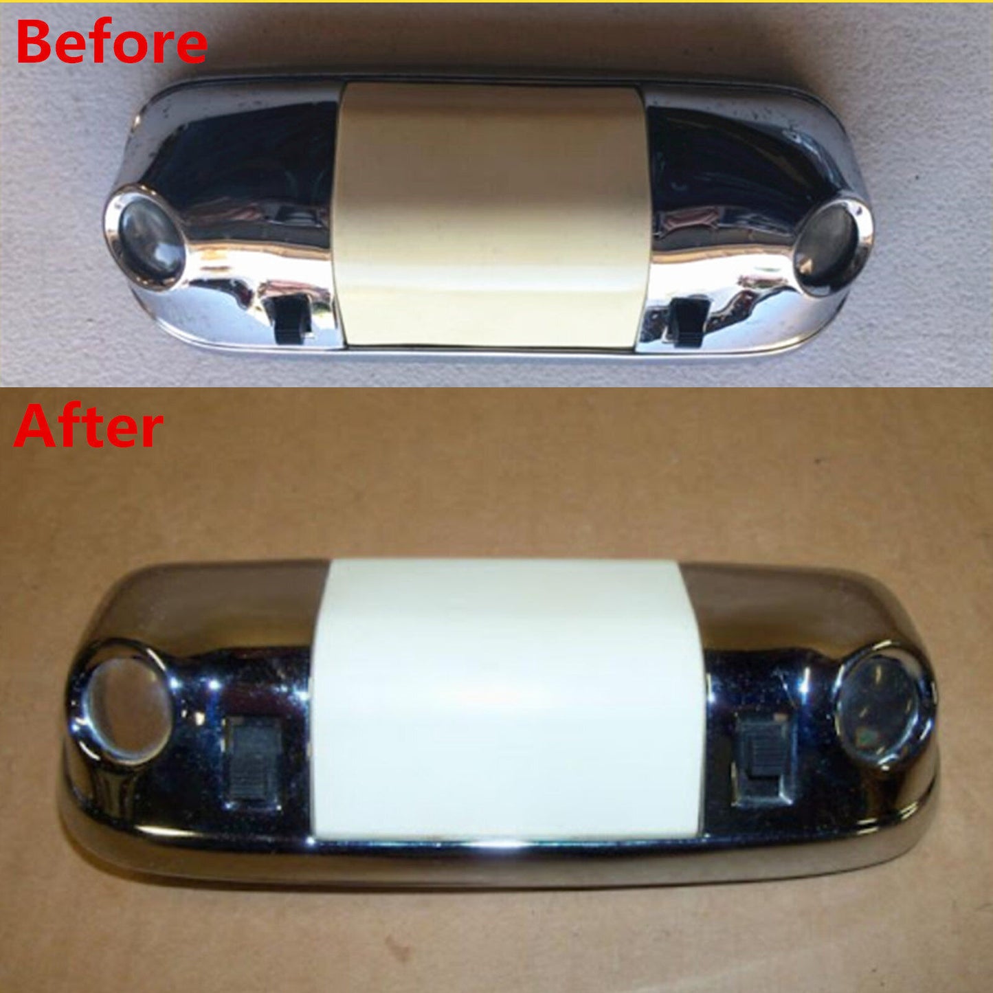 Fits for Ford F150 Bronco 80-96 Overhead Ceiling Dome Light Bulb Lens White Cover