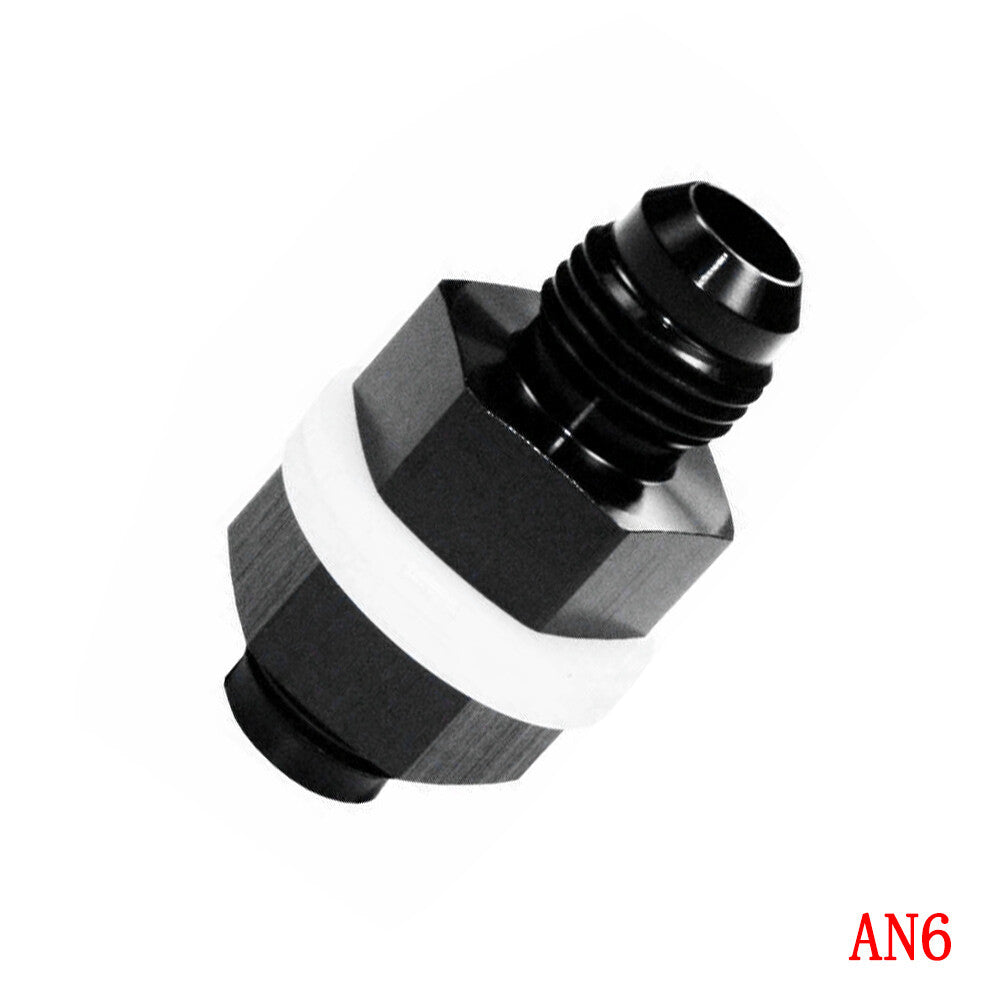 6 AN AN6 Flare Fuel Cell Bulkhead Fitting With Washer Black Q