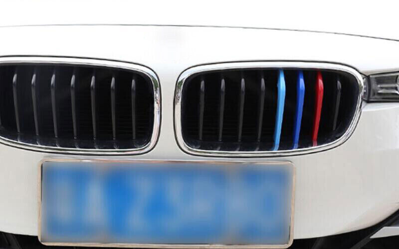 for BMW 3-Series F30 2014-2018 ABS Front Bumper Mesh Grill Grille Strip Trim 3P