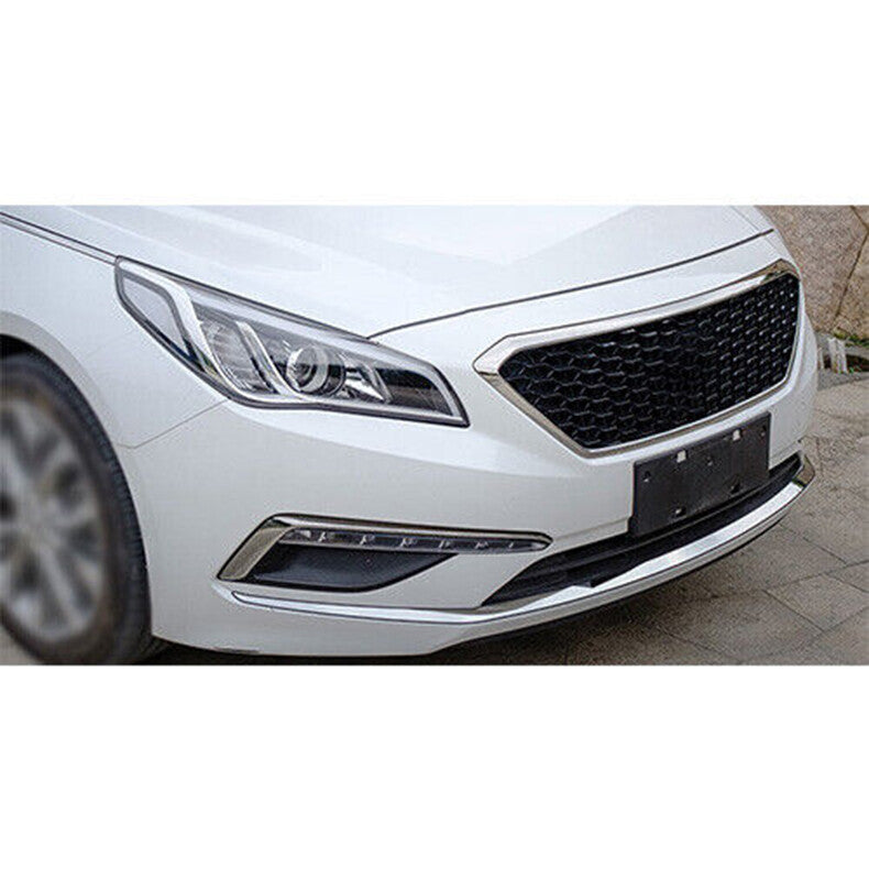 for Hyundai Sonata 2015-2017 Stainless Front Bumper Lower Strip Guard cover Trim