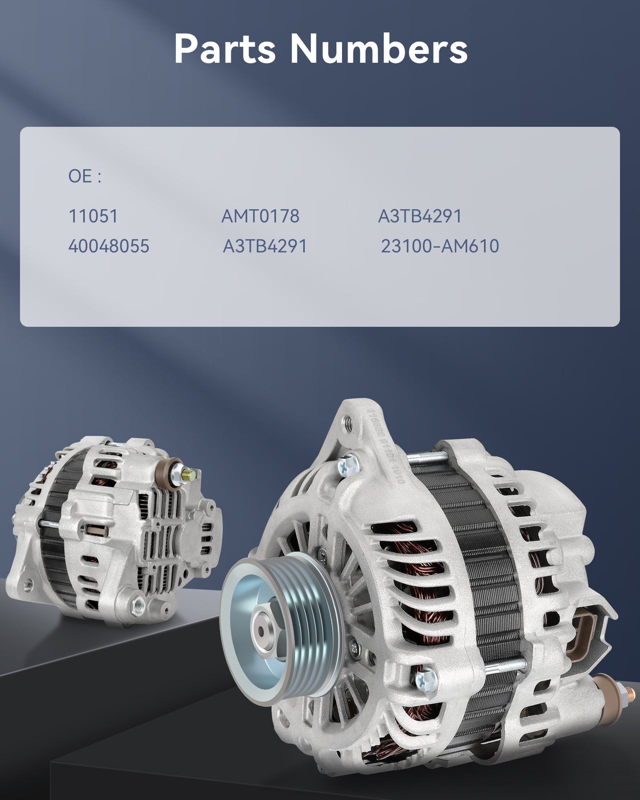 1pc Silver Alternator AMT0178 for 2003 2004 2005 2006 2007 2008 for Infiniti FX35 V6