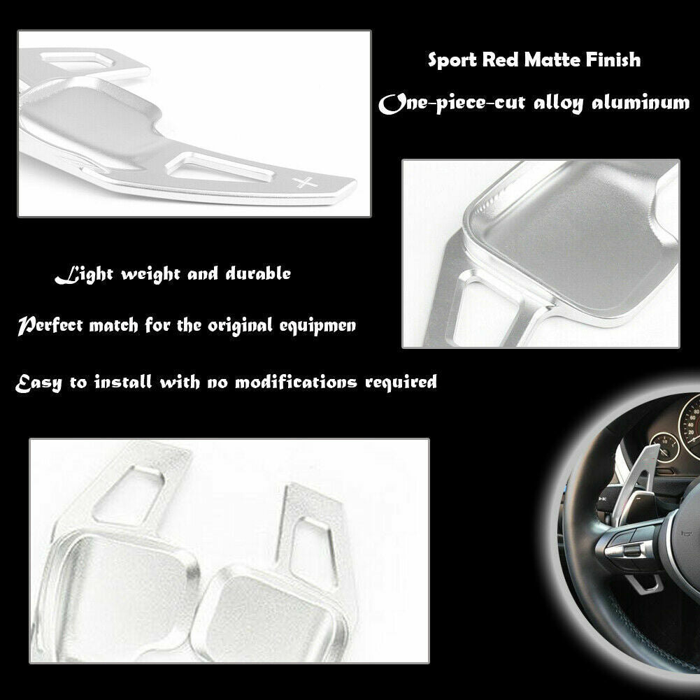 Silvery Steering Wheel Gear Shift Paddle ExtenED for BMW 3 F30 5 Series F10 F18