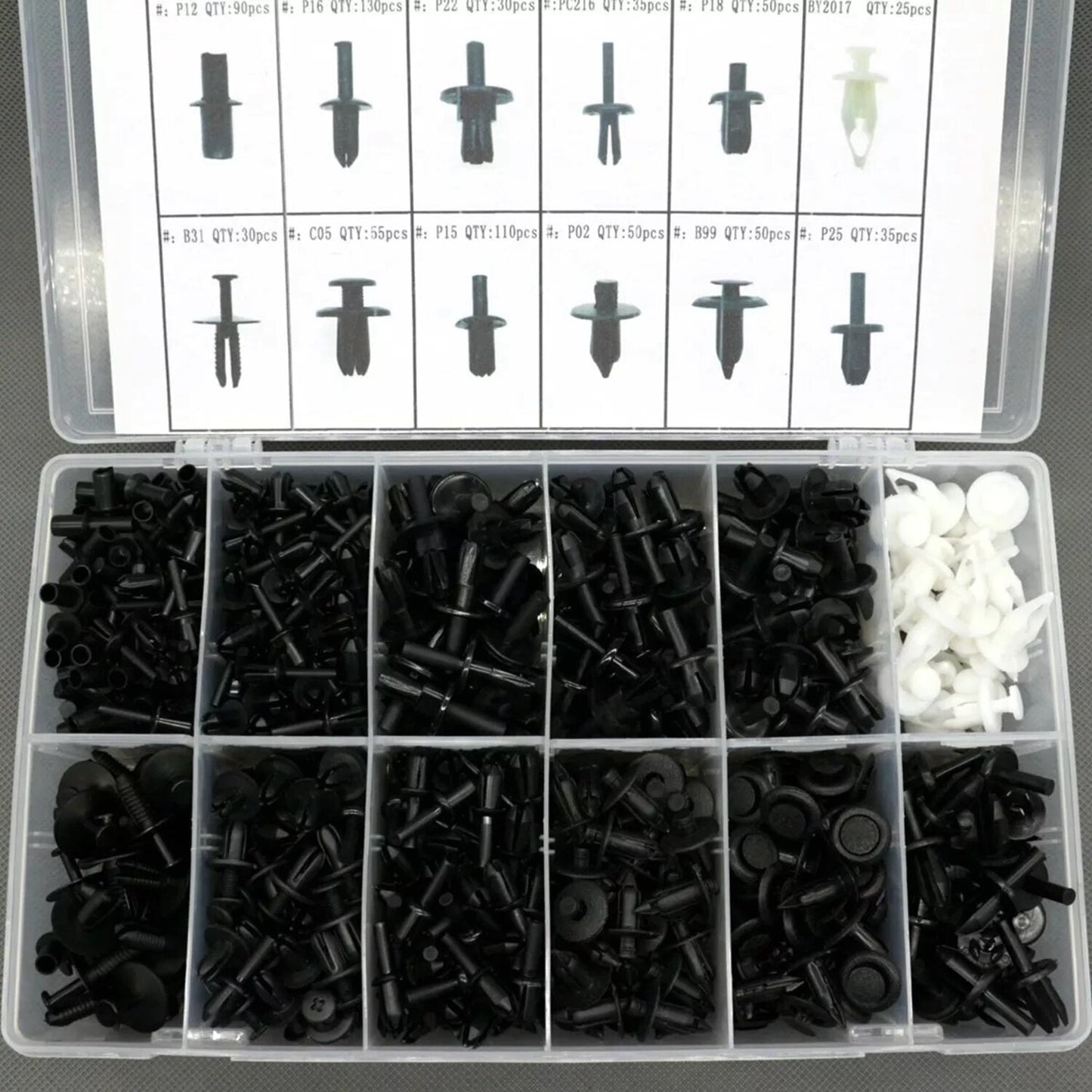 690x Car Push Retainer Pin Rivet Trim Clip Fastener Moulding Assortment