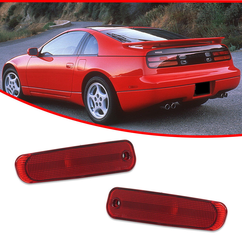 2pcs rear red lens side marking light reflector housing for 300ZX Z32 90-96- v