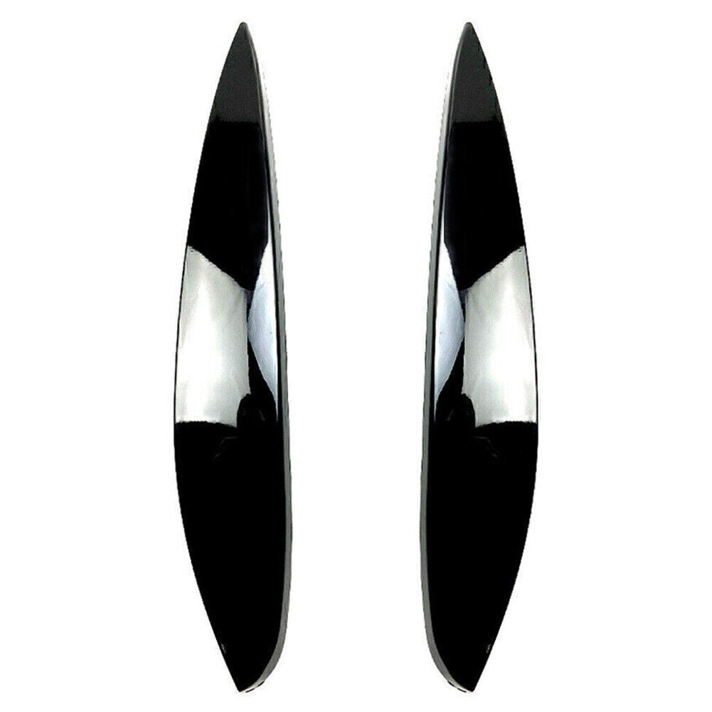 Car Headlight Eyelid Lid Eyebrow Trim for Mercedes-Benz for Smart 2014+ Glossy Black