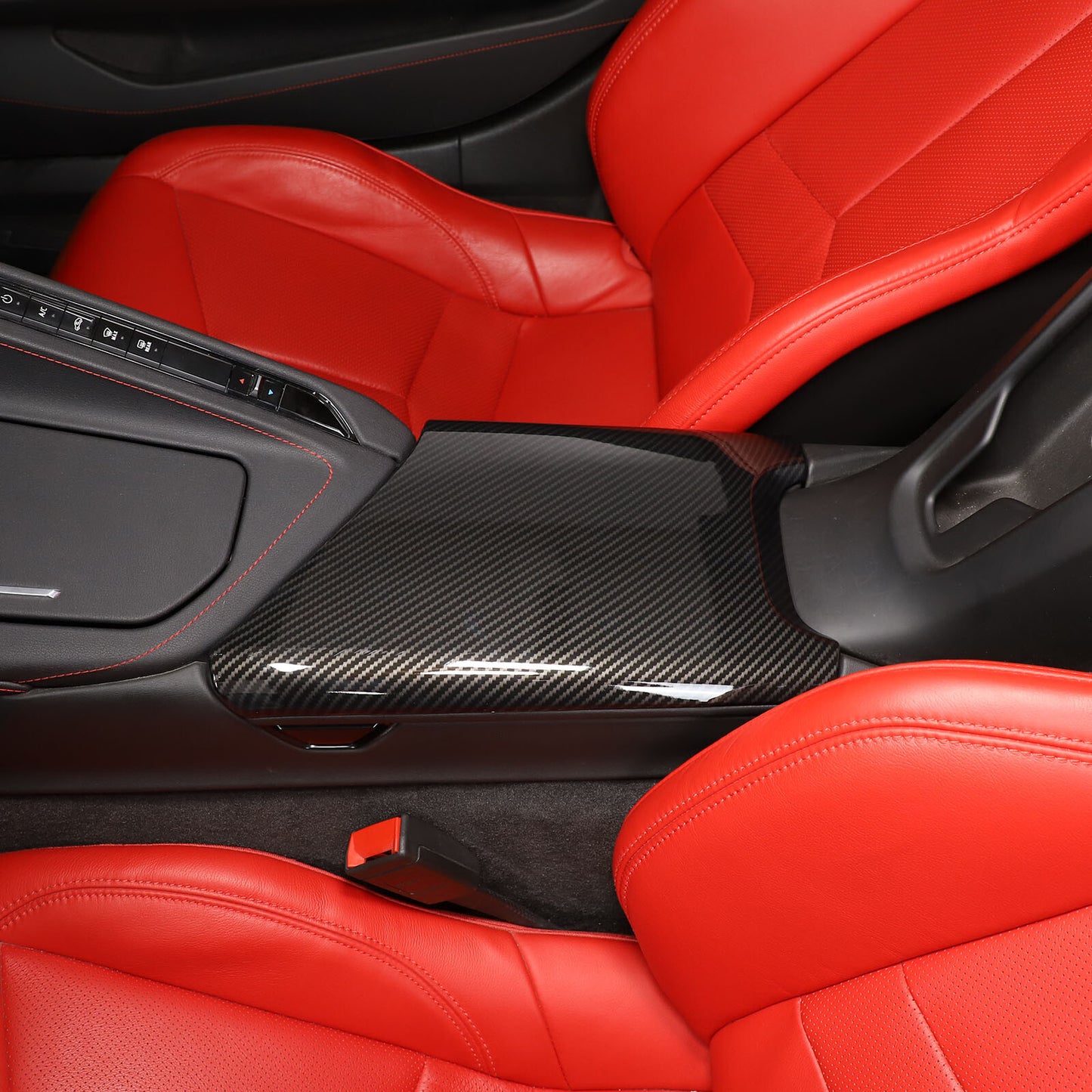 Carbon Fiber Steering Wheel Volume Button Cover for Corvette C7 2014-2019- v