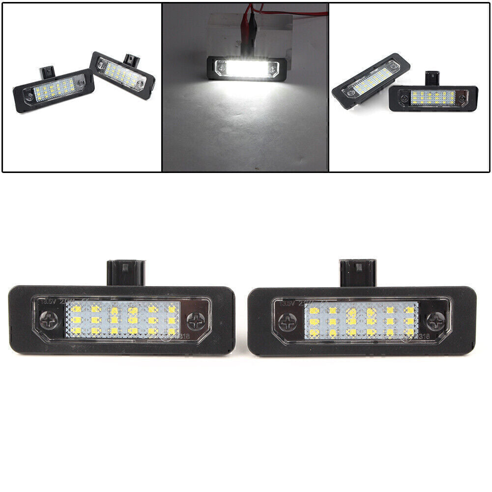 2 White LED License Plate Label Lights for Ford Flex Taurus Focus Fusion