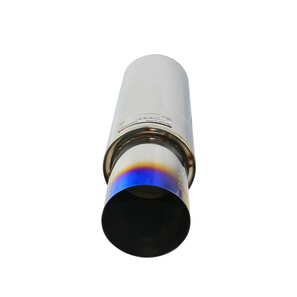 2 inlet 4 outlet Straight Flow Racing Exhaust Muffler Tip Body 5 520mm