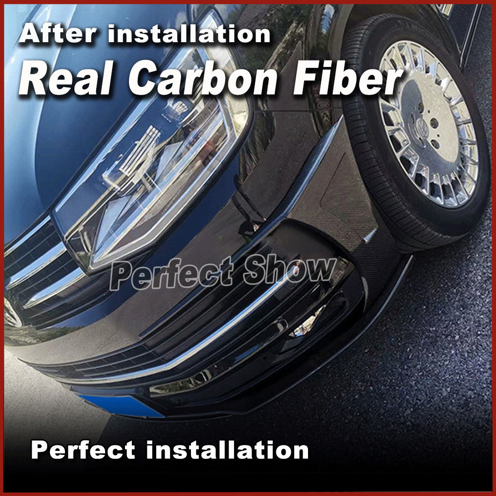 for VW T6 Multivan 2015-2019 Carbon Fiber Front Bumper Splitters Air Vent Covers