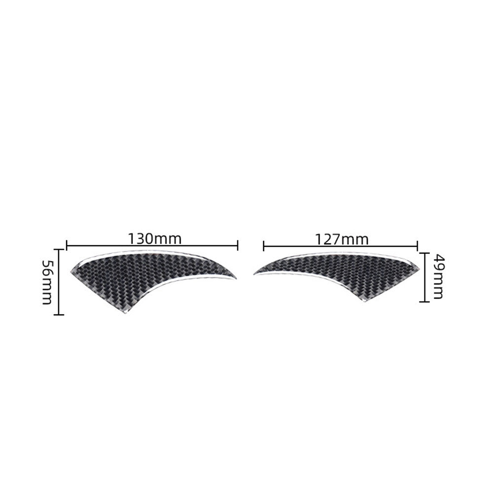 2-piece carbon fiber interior dashboard side cover trim for Porsche Taycan