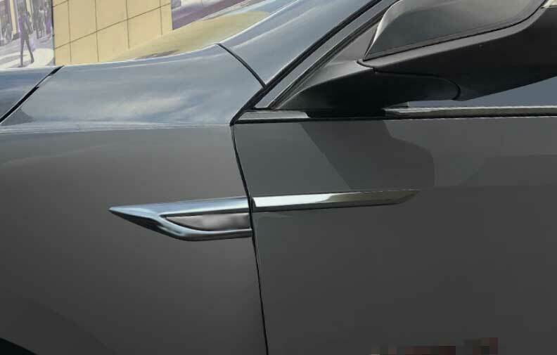 Black Look Air Flow Vent Body Side Fender Cover Trim for Chevrolet Malibu 16-21