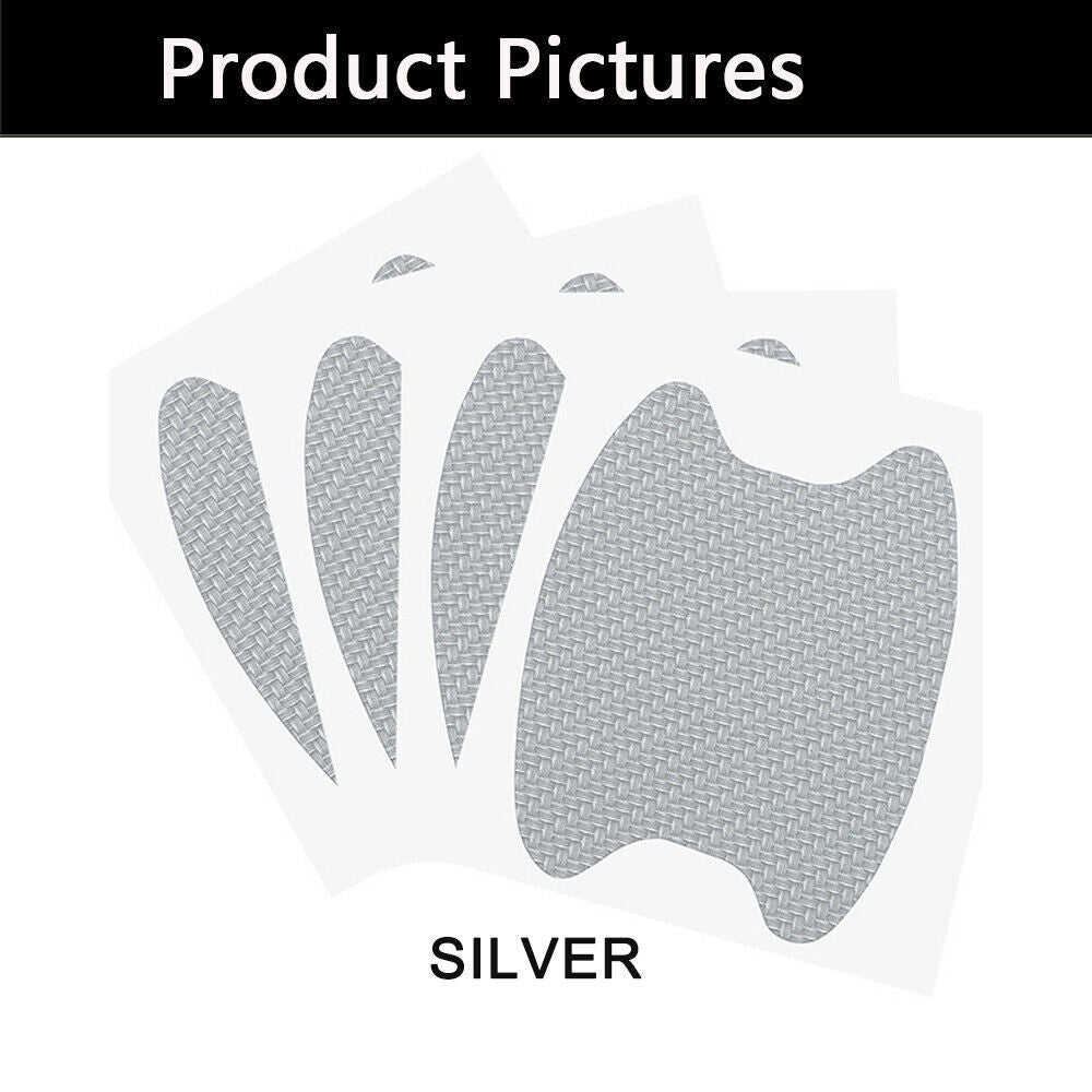4X Car Carbon Fiber Stickers Door Handle Protector Film Anti Scratch Accessories