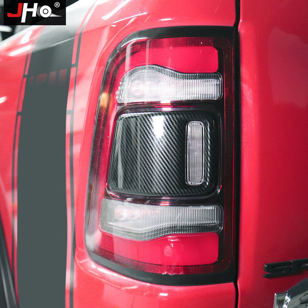 Carbon Fiber ABS Rear Tail Light Cover Trim for Dodge for Ram 1500 2019 2020 2021