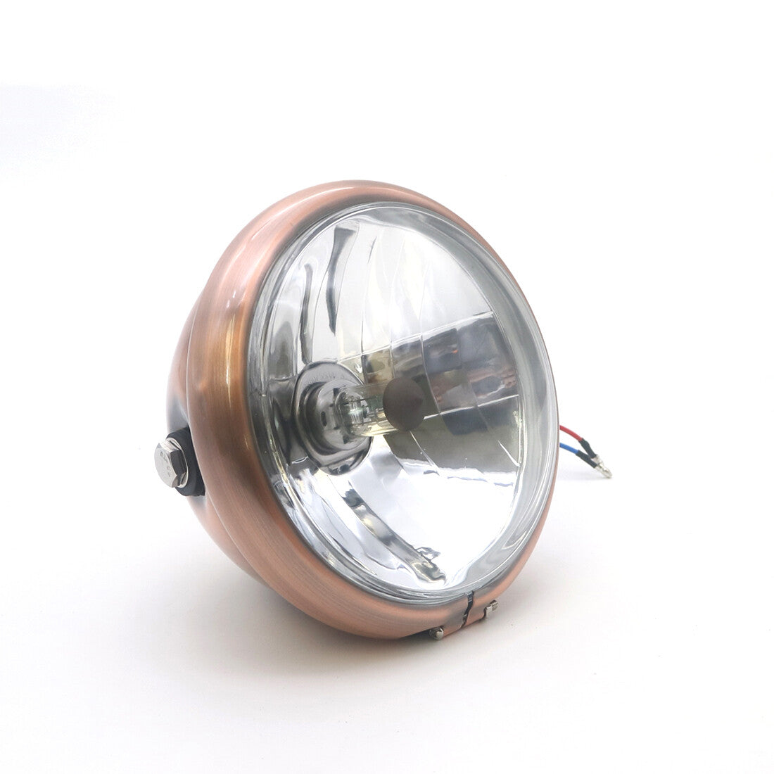 Motorcycle Retro Metal Copper Front Headlight For GN125 Cafe Racer Bobber Custom Q