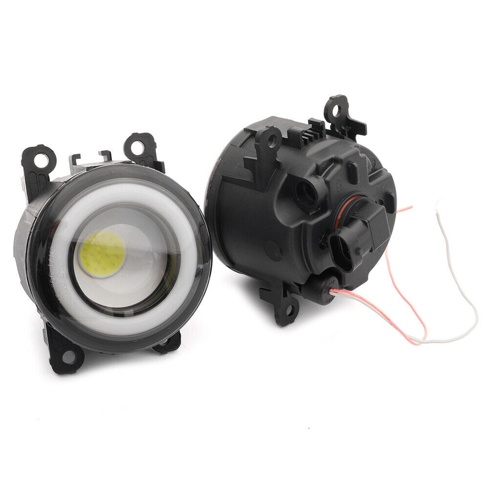 White LED fog lights with halo ring DRL, suitable for 2013-2016 for Subaru BRZ and 2015-2021 WRX STI Impreza.
