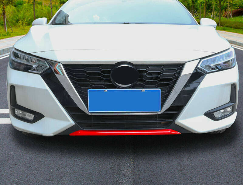 1x for Nissan Sentra Sylphy 2020-23 Red ABS Front Bumper Lower Guard Cover Trim