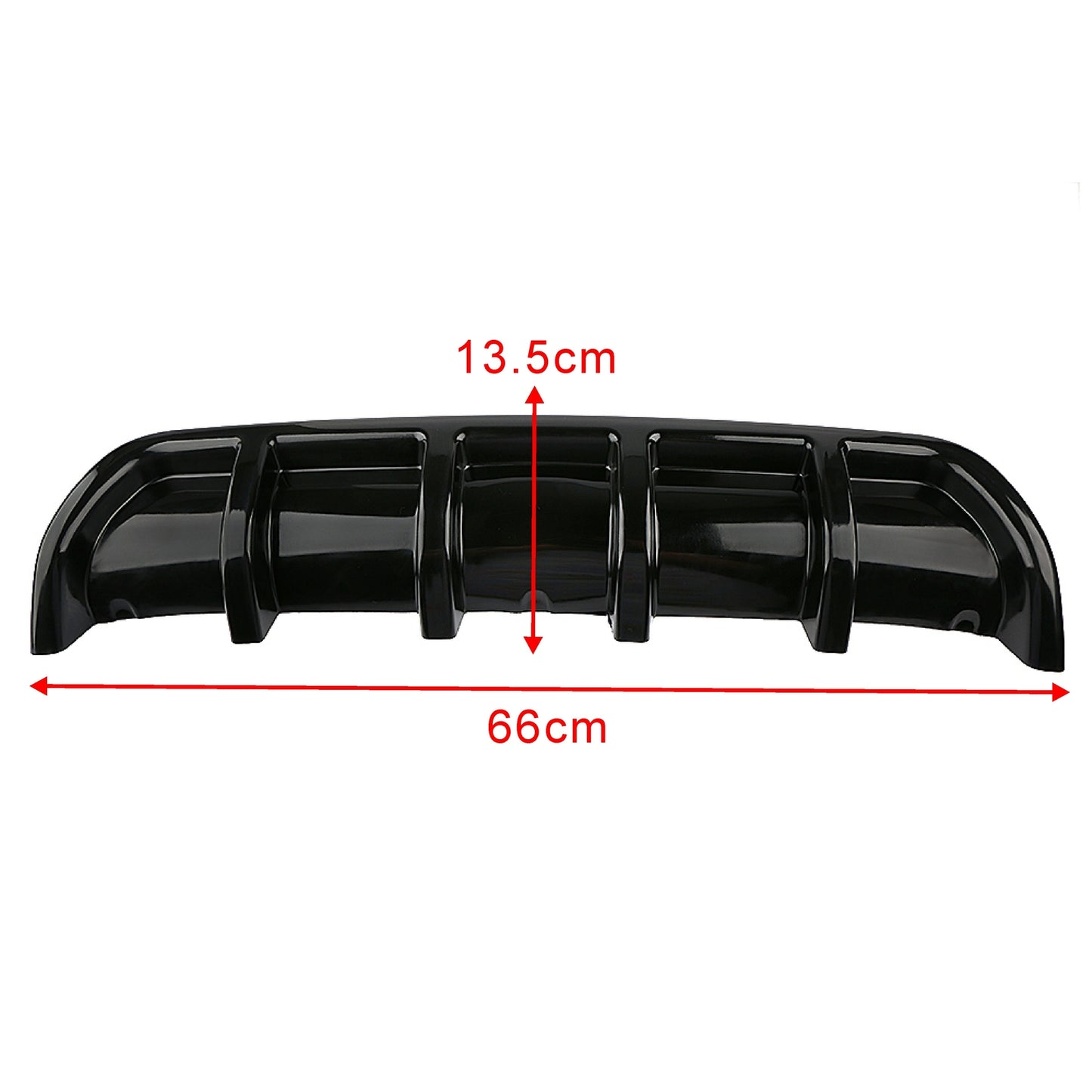 Universal Black Rear Lower Bumper Diffuser Cover Fin Spoiler Lip Wing Splitter Q