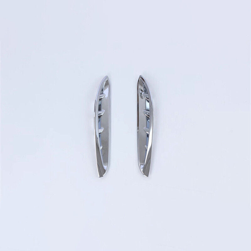 1Pair Silver Front Bumper Fog Lamp Cover Trim for Toyota Harrier Venza 2020-2023