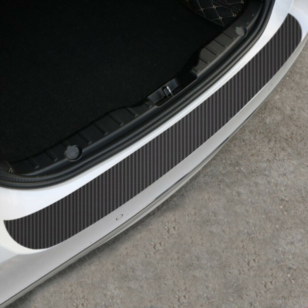 Carbon Fiber Texture Car Rear Bumper Trunk Protector Corner Trim Car Accessories