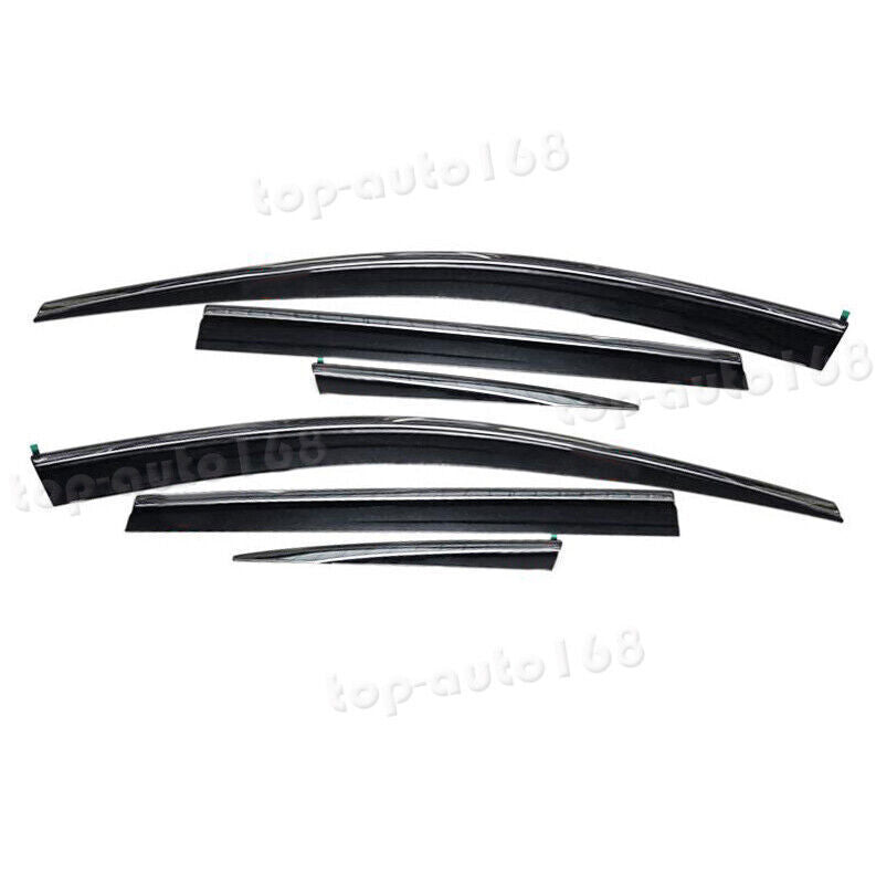 for Honda CR-V 2017-2022 Black Window Visors Sun Rain Guard Deflectors W/Chrome