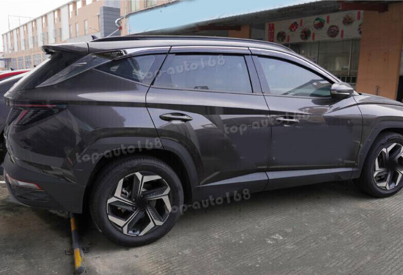 for Hyundai for Tucson 2022-24 Window Visors Sun Rain Guard Deflector W/Chrome Trim