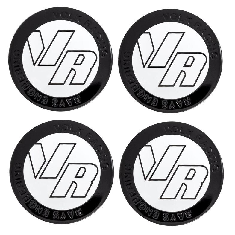 4x66 mm Volk Racing Chrome Wheel Center Hubcap Rimcap Decal Badge - v