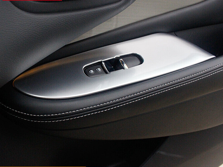 for Nissan Murano 2015-2024 Inner Window Switch Panel Cover Trim Matte silver 4X