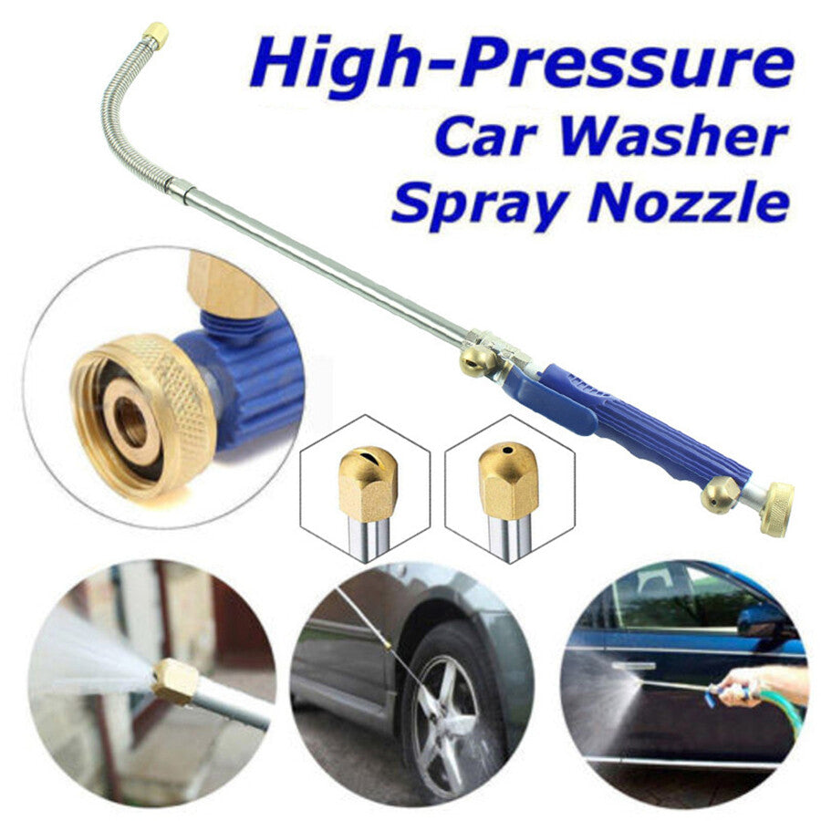 High Pressure High Power Washer Water Spray Gun Nozzle Wand w/Flexible Hose