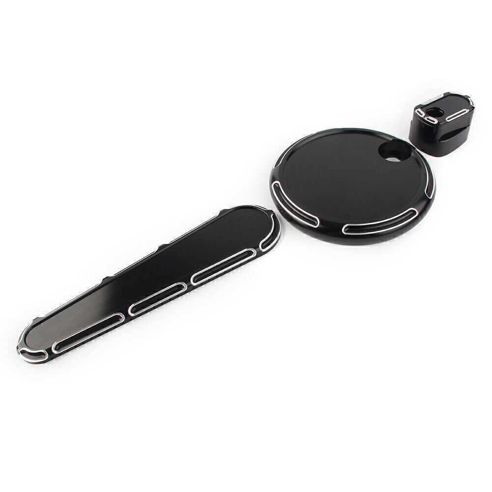 Fit for Harley Touring 2014-2018 Front Fuel Tank Door Dash Track Insert Ignition Cap Q