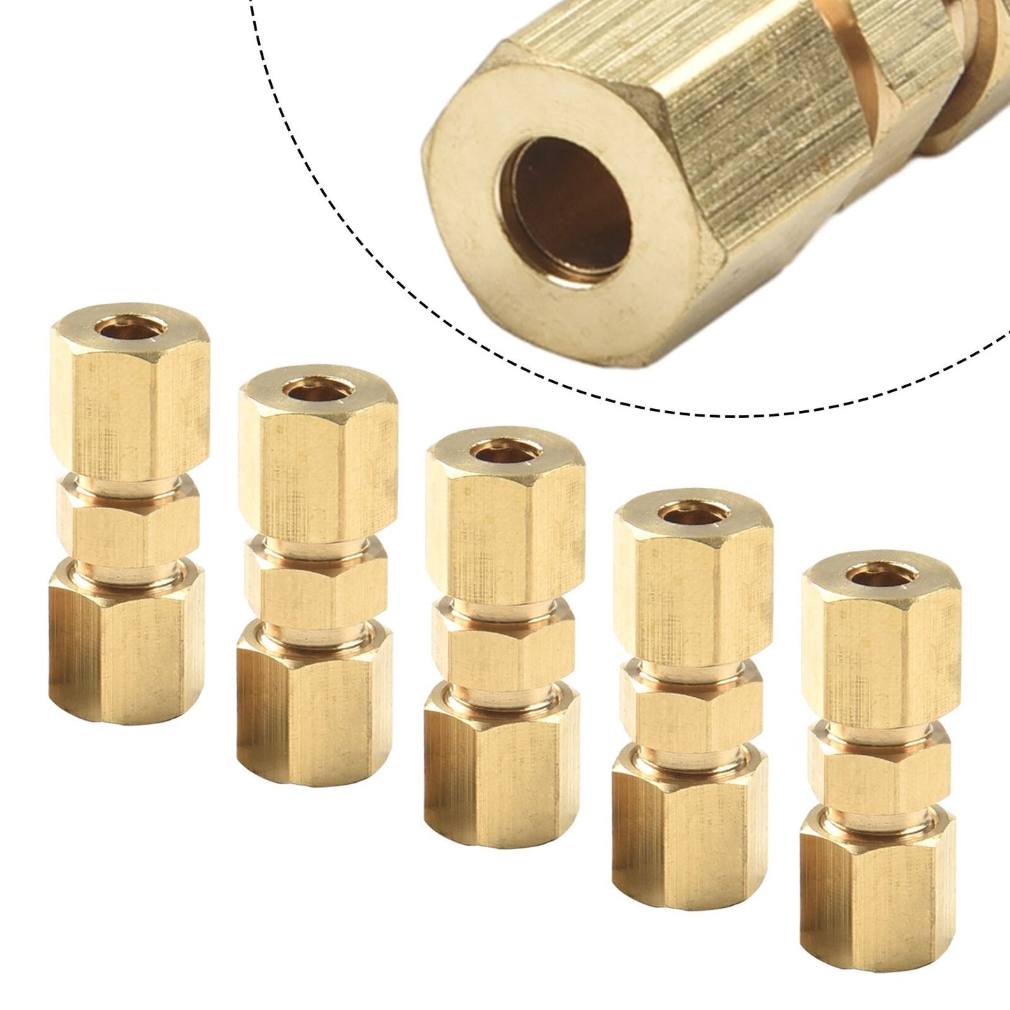 Brake Lines Union Compression Fittings Connector 3/16 OD Replacement