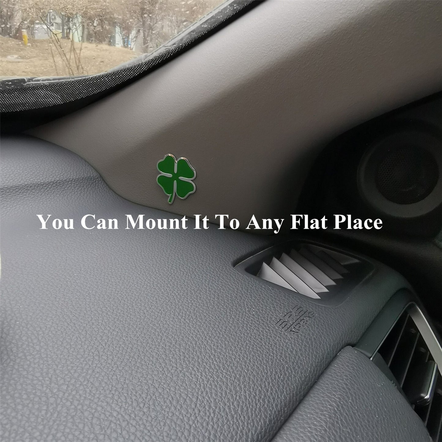 2xFour Leaf Clover Trim Emblem Green Lucky Clover Badge Universal for Alfa Romoe