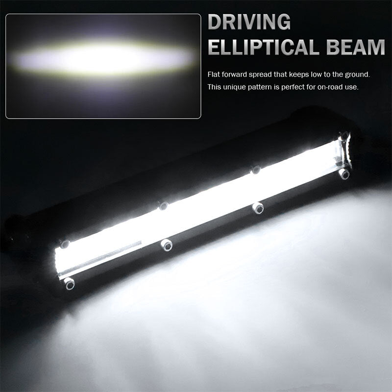 7inch Slim LED Work Light Bar Single Row Driving Offroad Lamp Fog Spot Truck SUV