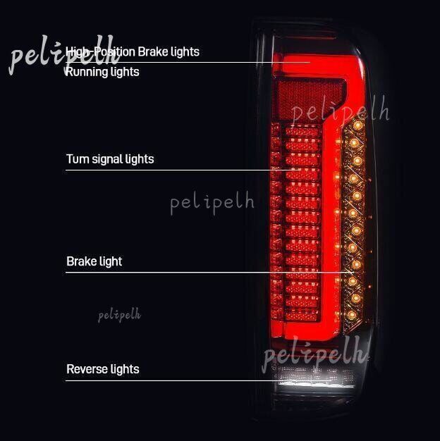 Set Smoke Black Lens LED Rear Tail Lights Assembly for Nissan 2005-2021 Frontier