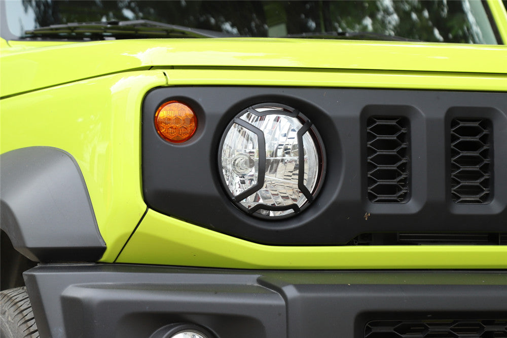 Iron Black Front Headlight Lamp Guard Trim for Suzuki for Jimny 2019+Car Accessories