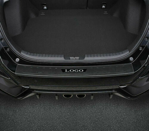 Carbon Fiber Steel Outer Rear Bumper Sill Panel Cover for Honda for Civic 2017-2021