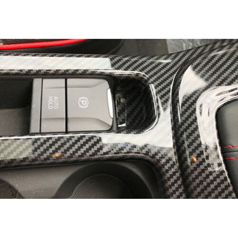 for Hyundai Kona 2018-2023 Carbon Fiber Center Console Gear Shift Box frame Trim