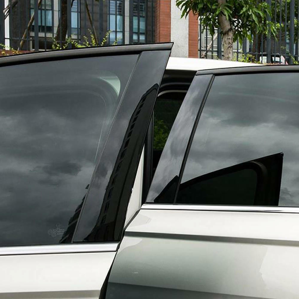 Piano Black Pillar Posts Door Window Molding Strip for Hyundai Santa Fe 13-2018