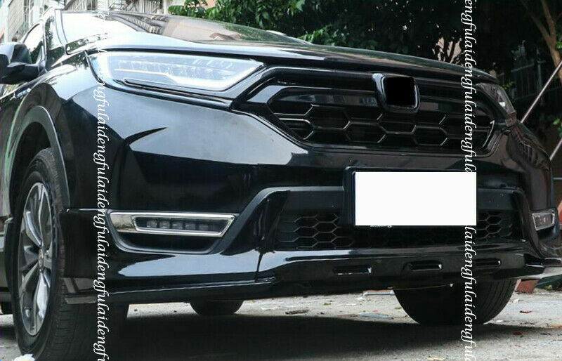 for Honda CR-V CRV 2017-22 Glossy Black Front Bumper Center Grille Mesh Trim 3X