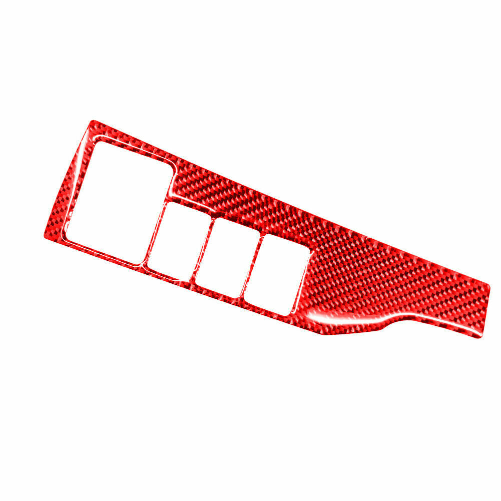 Red Carbon Fiber Headlight Switch Panel Sticker Fit for Toyota for Corolla 2014-2018