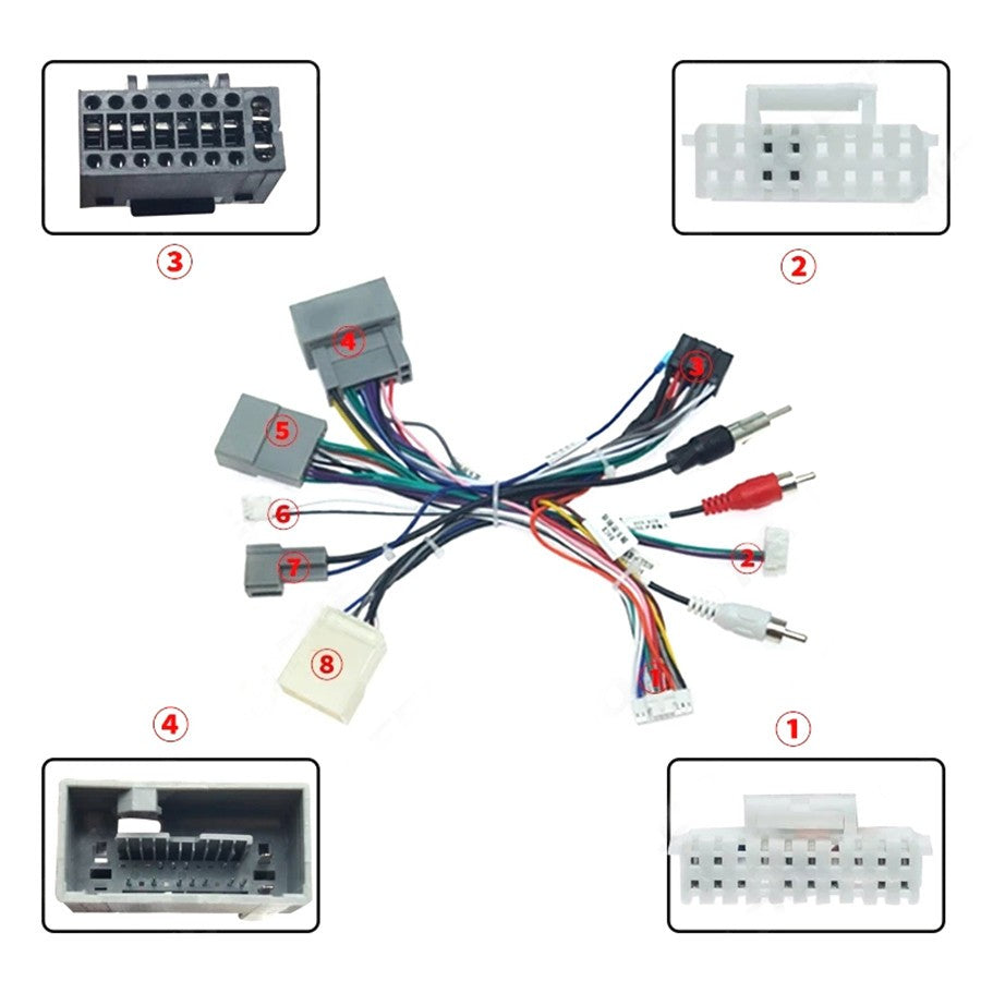 for Honda for Civic 2012-2015 Audio Radio 16 Pin Android Wire Harness w/Canbus Box