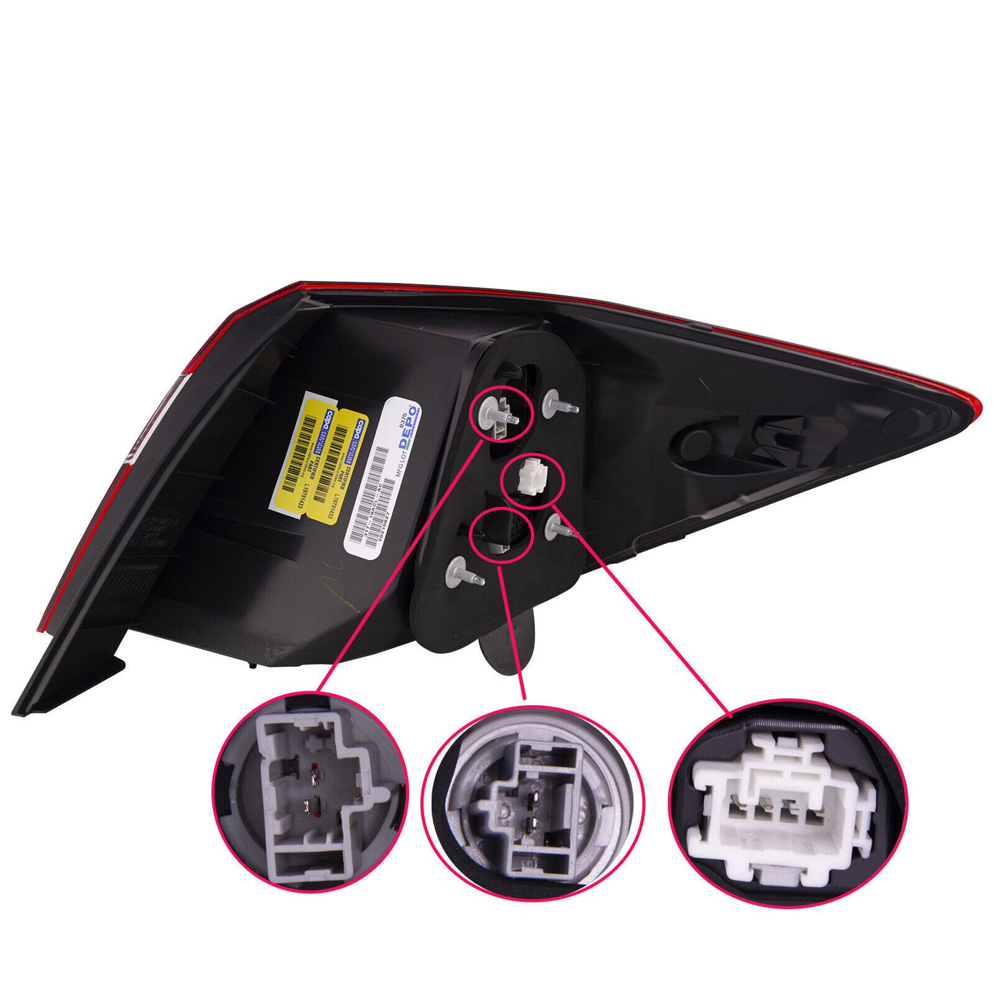 For 2016-2017 for Honda Accord Right Sedan Brake Lights Turn Signals Tail Lights