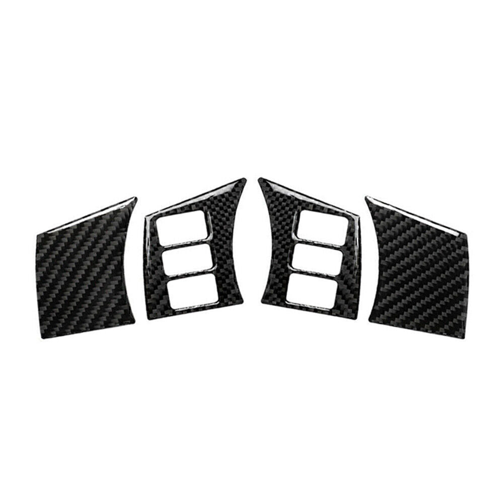 4x Carbon Fiber Interior Steering Wheel Panel Cover Fit for Nissan 350Z 2006-2009