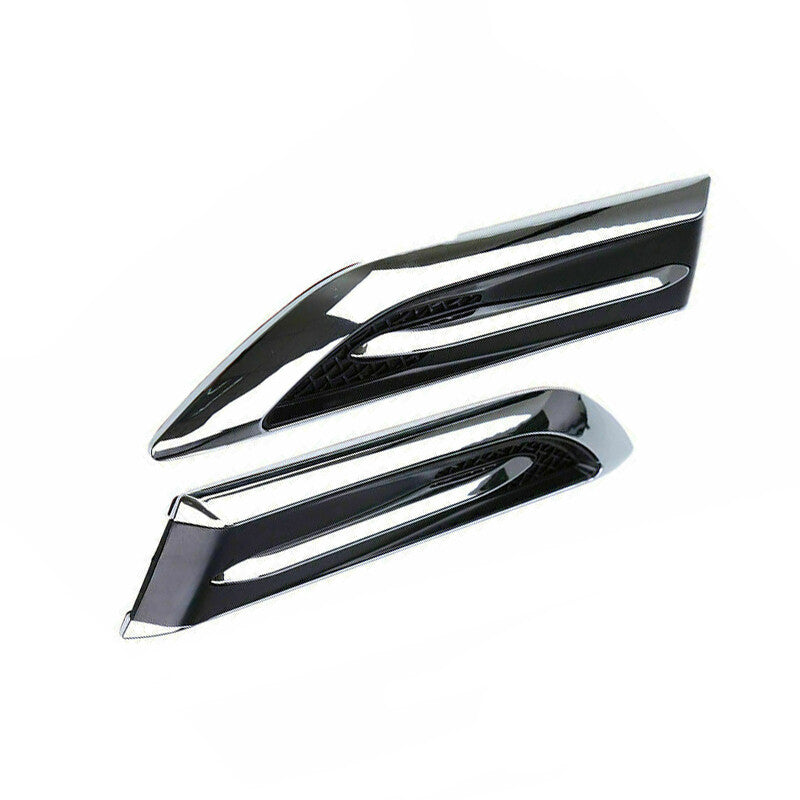 1 pair of side Airflow Fenders Chrome Side Hood Vents Decorative Stickers