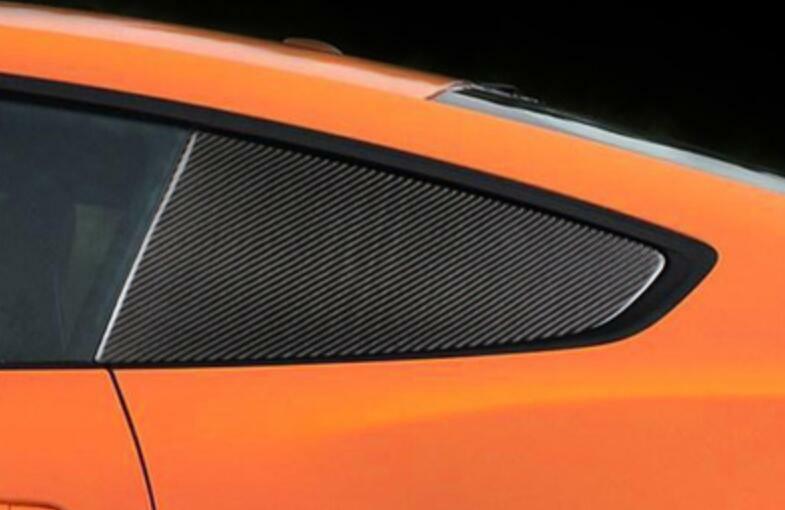 for Ford for Mustang 2015-22 Real Carbon Fiber Rear Side Window Quarter Louver Cover