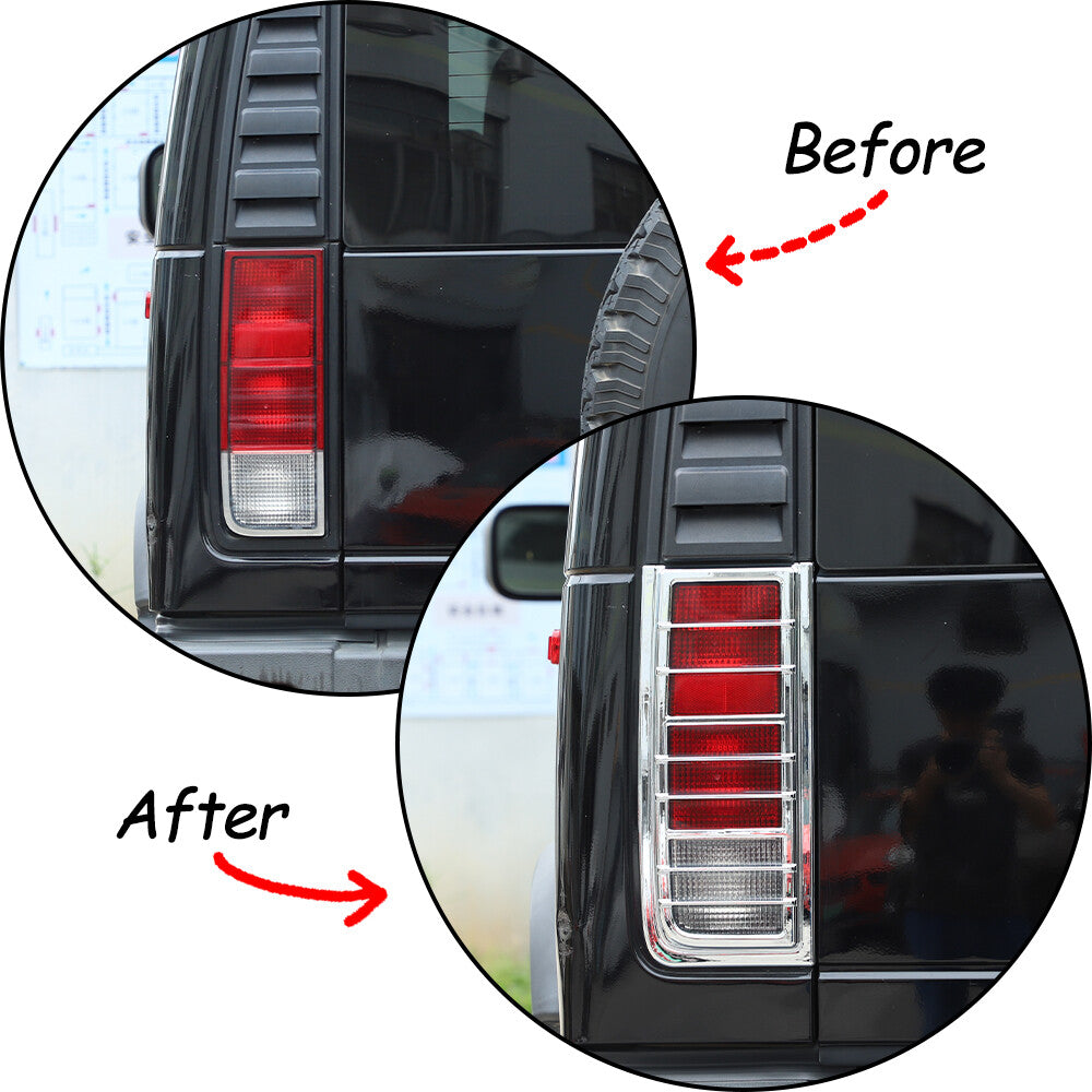 2 pieces for 2003-09 HUMME-R H2 rear taillight cover with three-sided frame