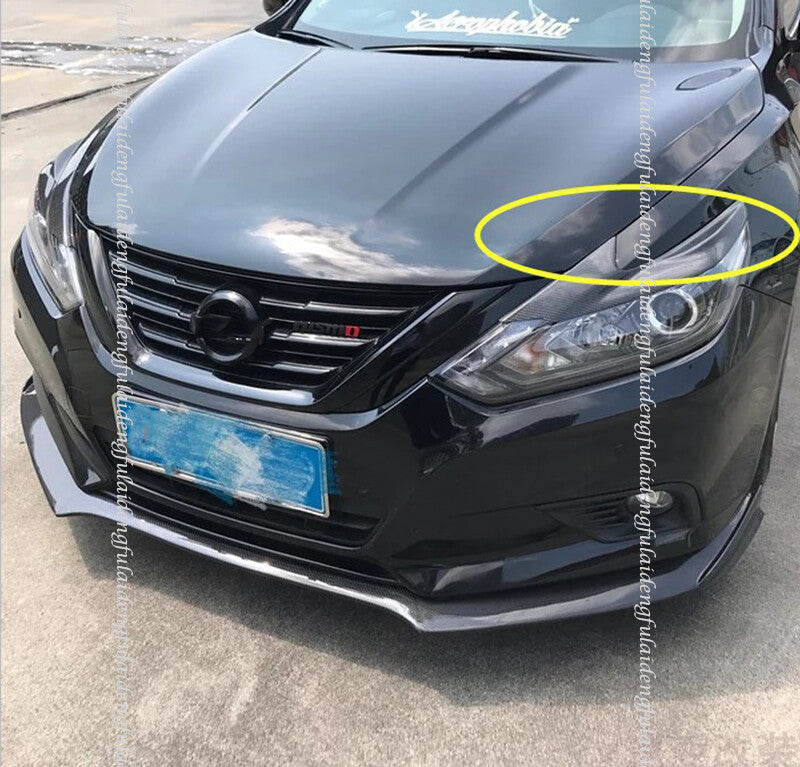 for Nissan Teana Altima 2016-18 carbon fiber front headlight eyebrow strips trim