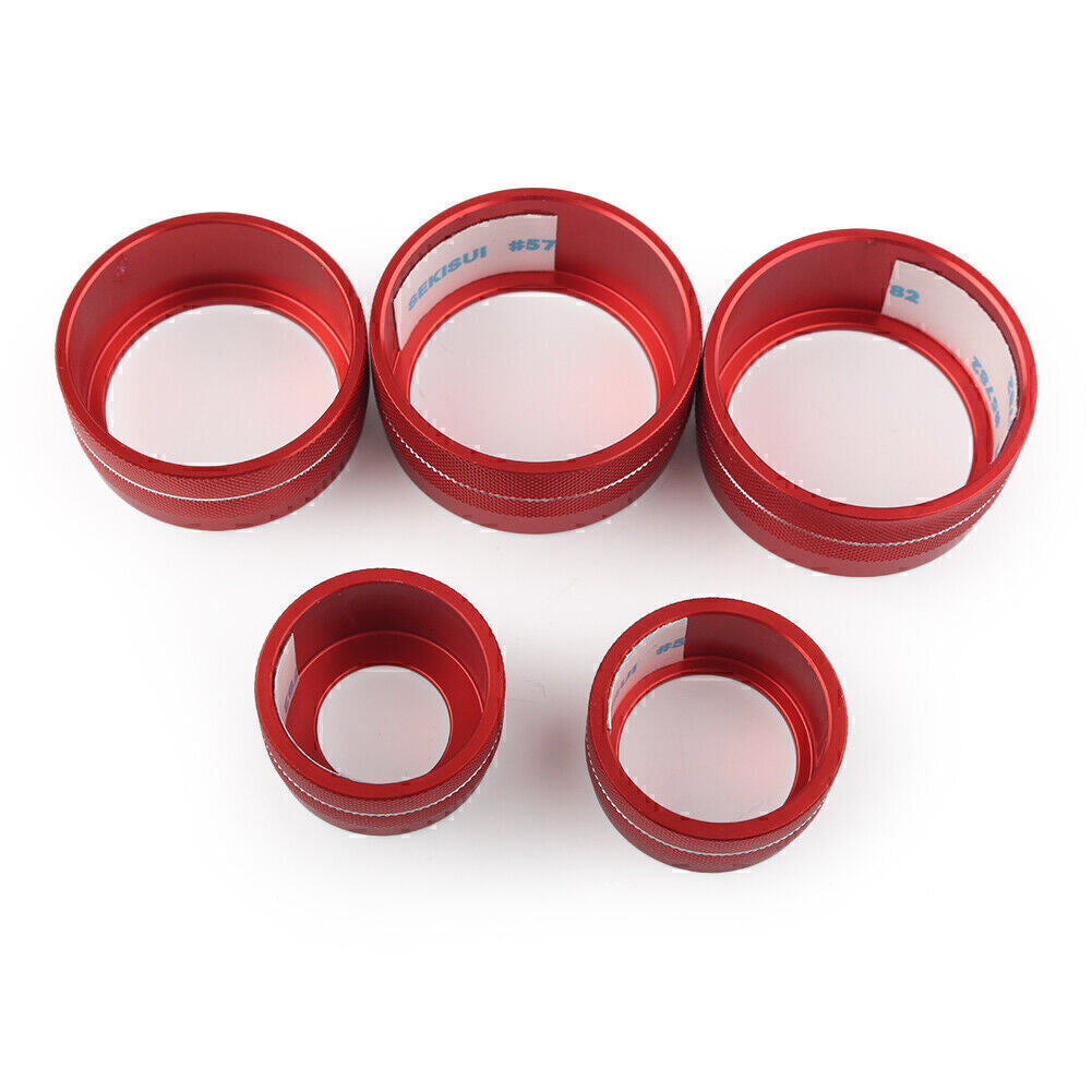 5pcs Air Conditioning Audio Buttons Switch Knob Covers for Toyota for Camry 2018 Red